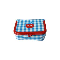 Porte-monnaie fermoir clip vichy bleu - Vichy chéri