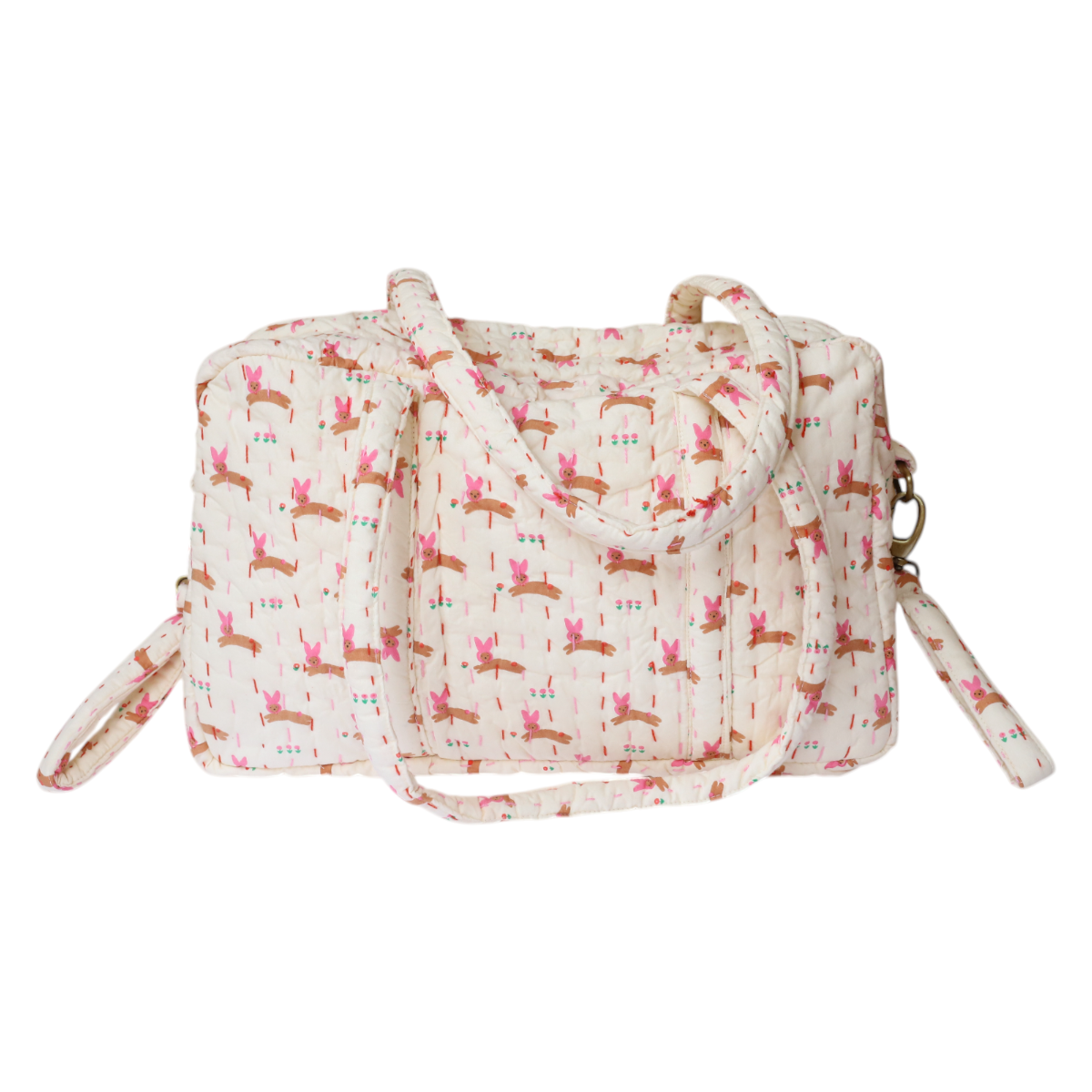Sac à langer en khanta lapin rose - Chichi pompon