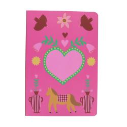 Cahier cœurs et oiseaux roses - Aland