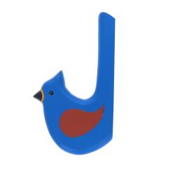 Patère en bois oiseau bleu - La forêt