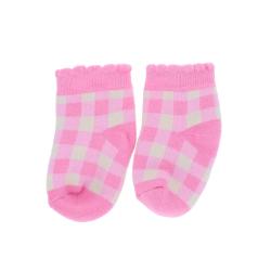 Chaussettes bébé vichy rose 12-18 mois - Chichi pompon