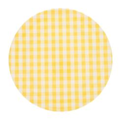 Assiette en mélamine vichy jaune