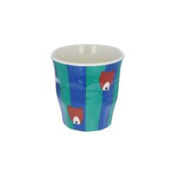 Petit verre en mélamine animaux rayé - La forêt
