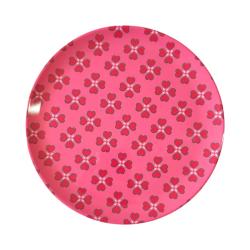 Assiette en mélamine fleurs roses - Aland