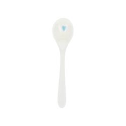 Cuillère écrue cœur bleu