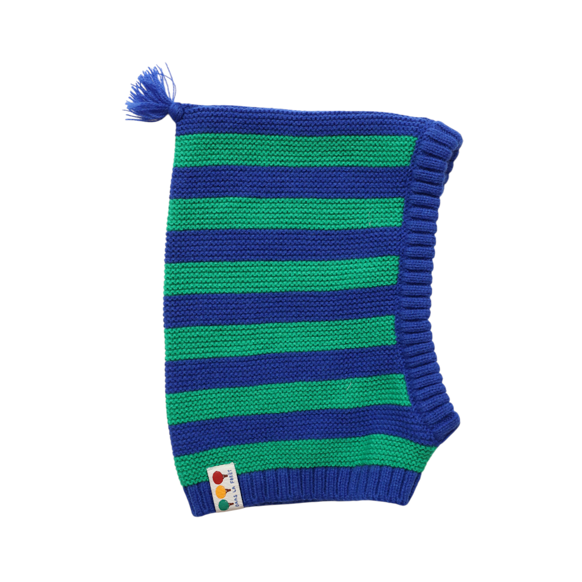 Cagoule en tricot rayé vert 1-2 ans - La forêt