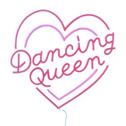Lampe néon LED Dancing Queen cœur