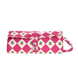 Trousse rouleau à crayons fleurs roses - Aland