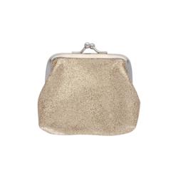 Porte-monnaie à paillettes dorées