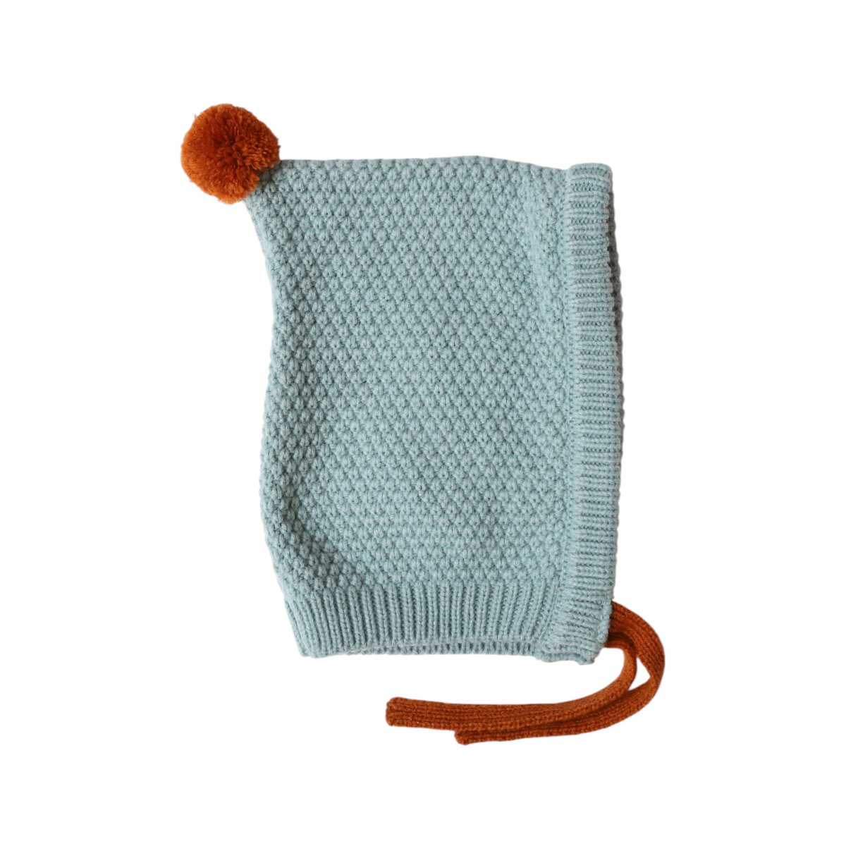 Béguin en tricot bleu 6-12 mois - À la cueillette