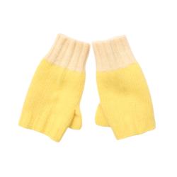 Mitaines femme en tricot jaune - Olympe