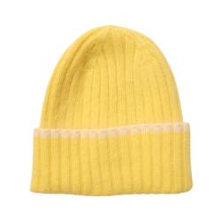 Bonnet femme en tricot jaune - Olympe