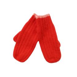 Moufles femme en tricot orange - Olympe