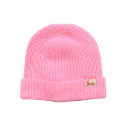Bonnet bébé en tricot rose - Chichi pompon