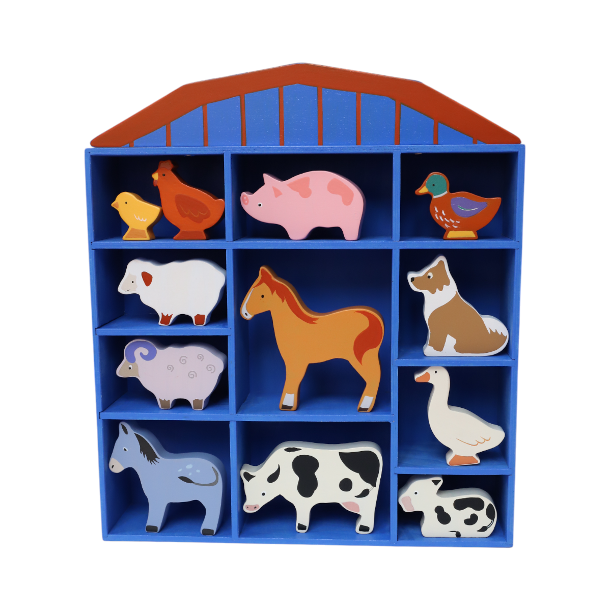 Coffret animaux de la ferme en bois