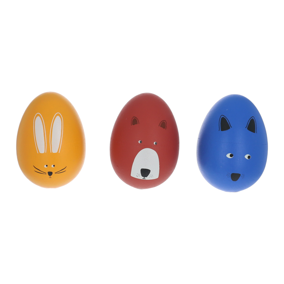 Maracas œufs sonores animaux en bois - La forêt