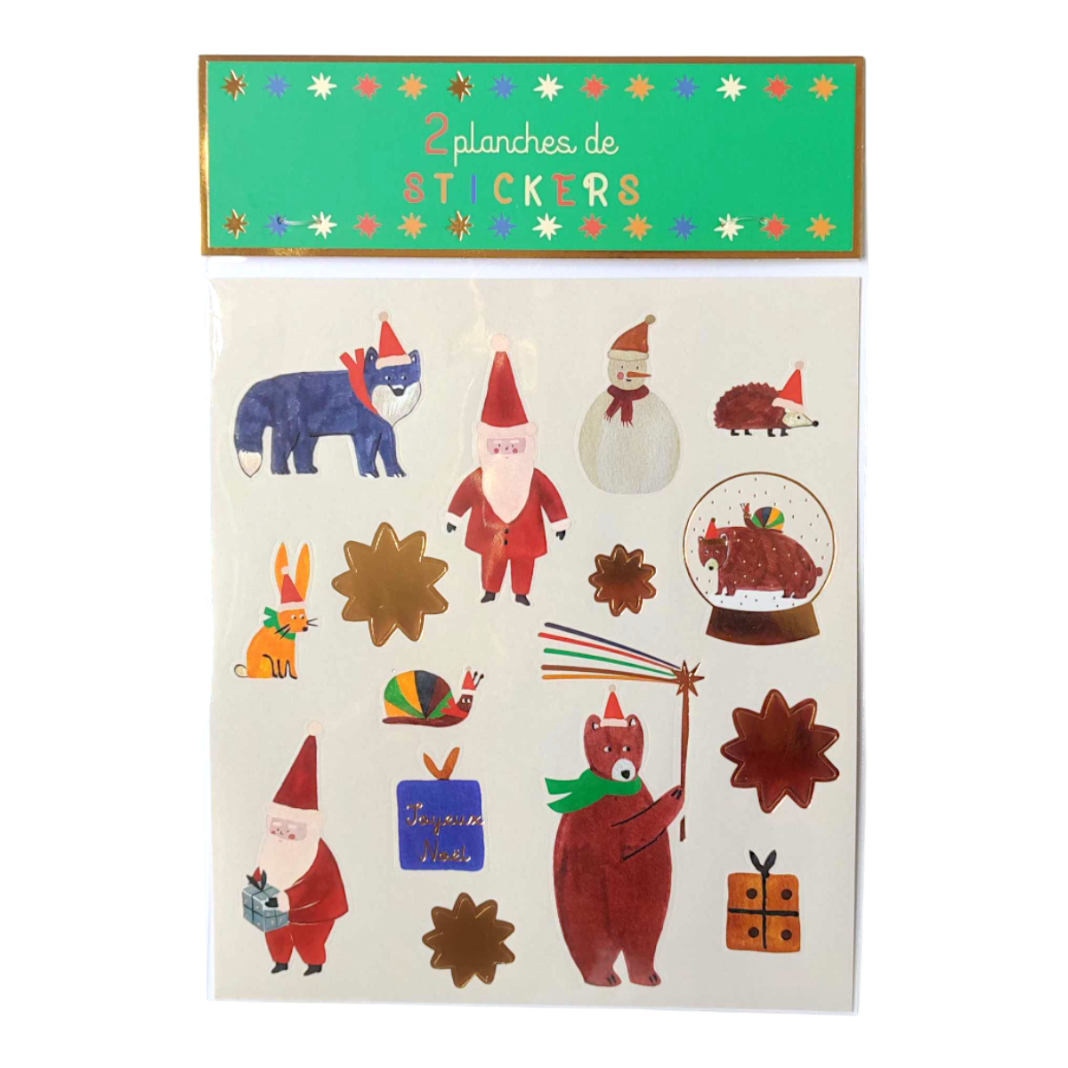 Set de 2 planches de stickers Noël - La forêt