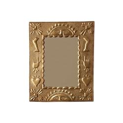 Miroir rectangulaire en laiton - La Bonne Aventure