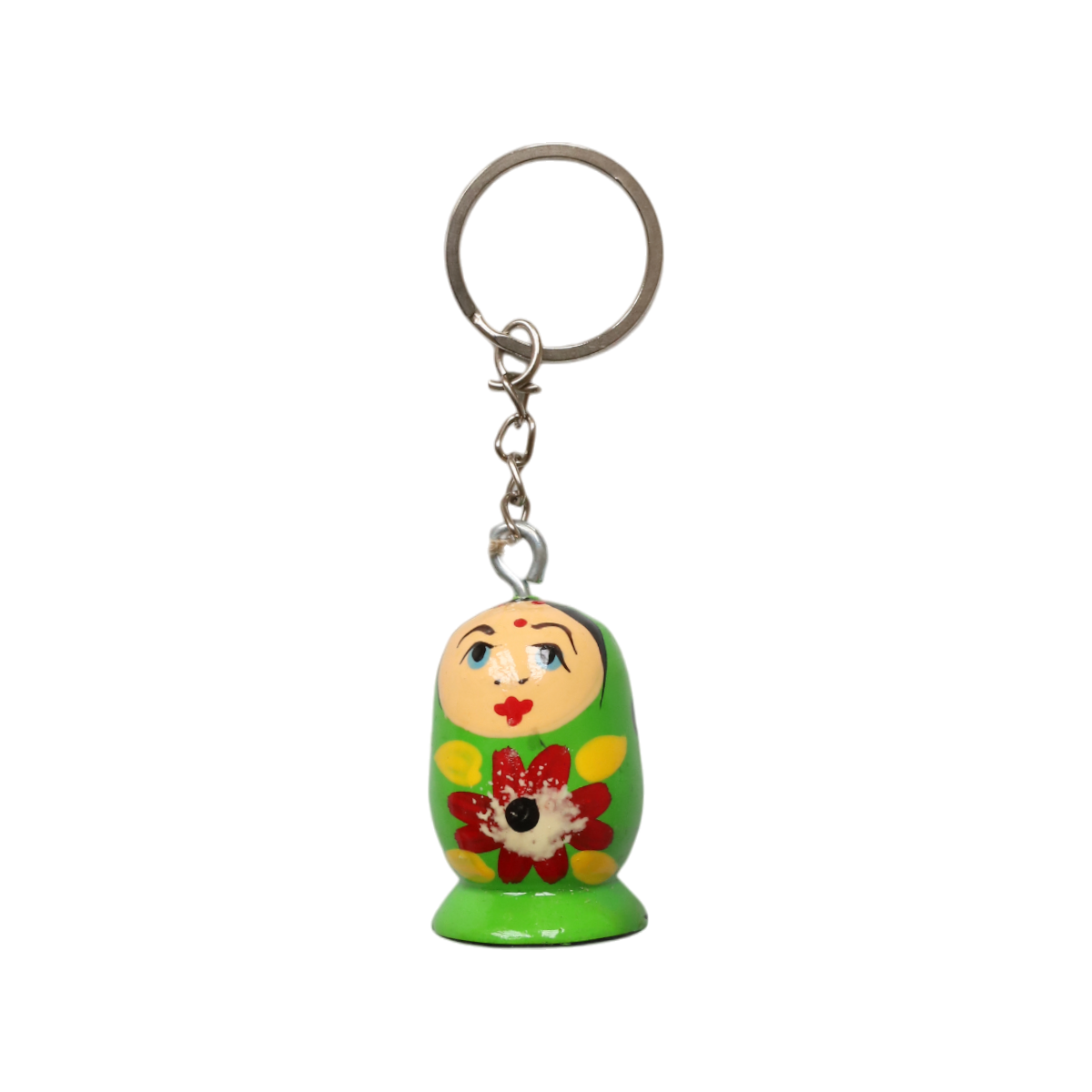 Porte-clés poupée matriochka en bois