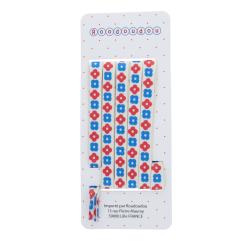 Lacets fleurs rouges et bleues - Vichy chéri
