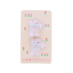 Lot de 2 barrettes lapin - Chichi pompon