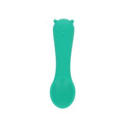 Petite cuillère en silicone ours vert - La forêt