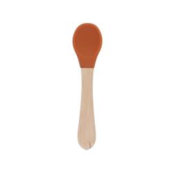Cuillère en bois et silicone camel - À la cueillette