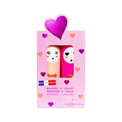 Duo baumes à lèvres vanille-coco cerise Carla