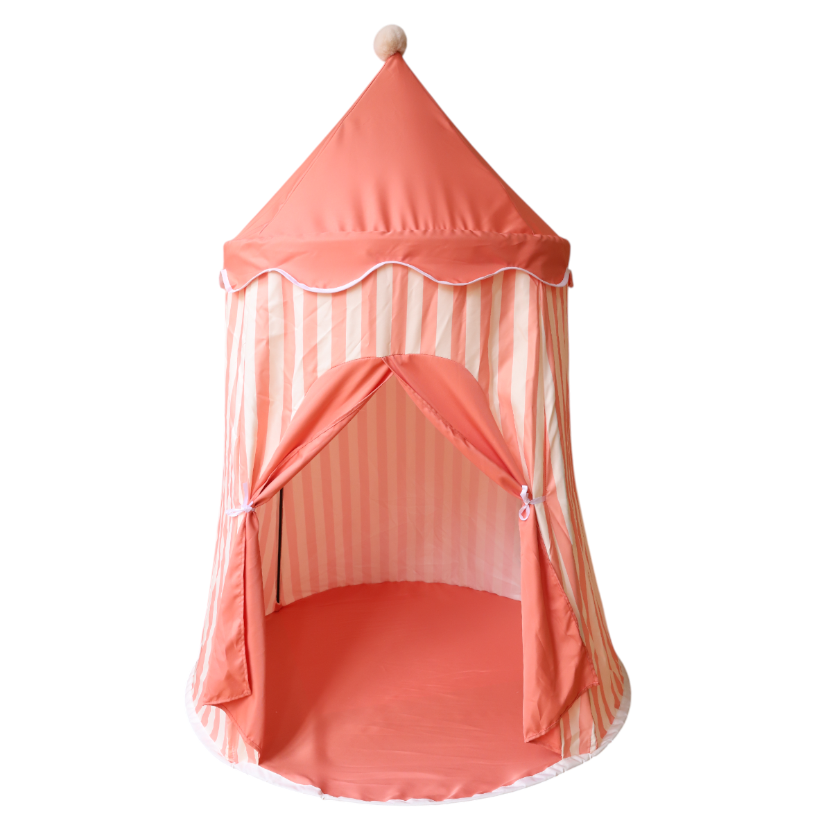 Tipi enfant tente de jeu rayures corail