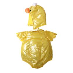 Déguisement bébé poussin jaune métallisé