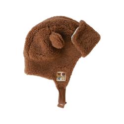 Chapka bébé sherpa marron ours - Petit déj