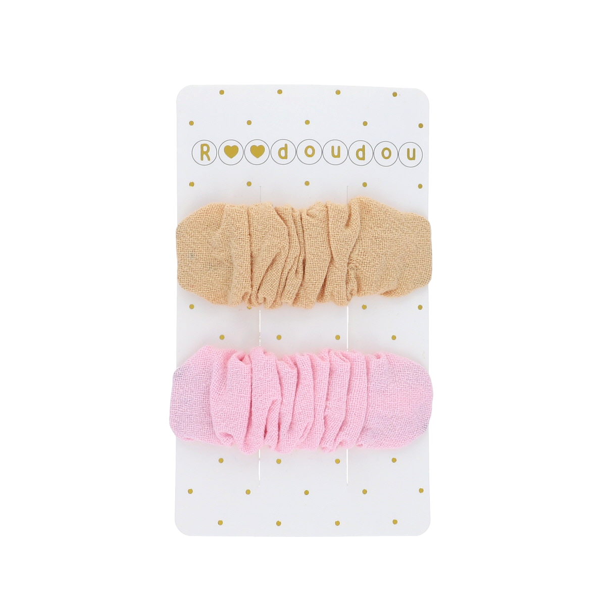 Lot de 2 barrettes unies rose et jaune