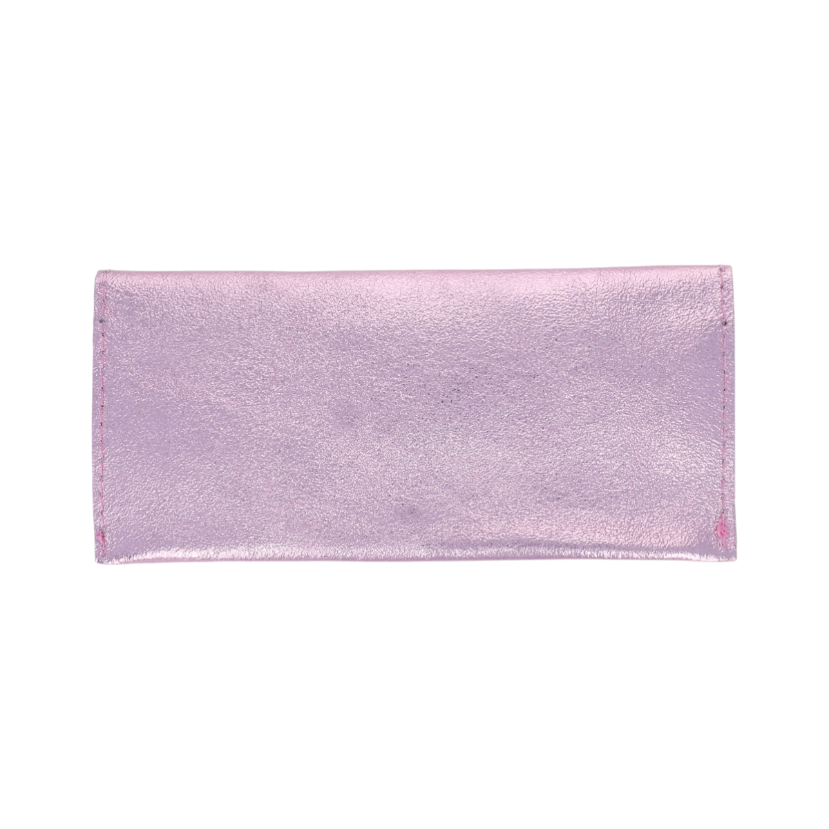 Pochette à bijoux en cuir irisé rose clair