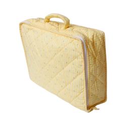 Valise en tissu écru et jaune - Petites Souris
