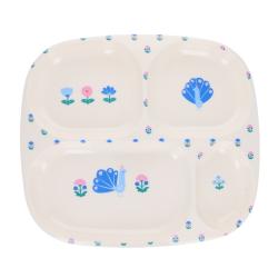 Assiette à compartiments fleurie - Joli Paon