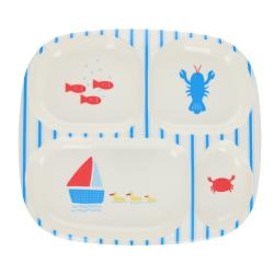 Assiette à compartiments bateaux - Petit Matelot