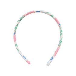 Serre-tête fleuri bleu et rose - Joli Paon