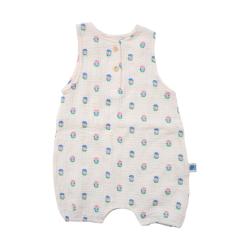 Barboteuse fleurs bleues et roses 12-18 mois - Joli Paon