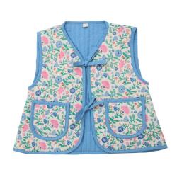 Gilet sans manches matelassé fleuri 12-18 mois - Joli Paon