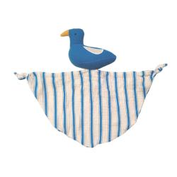 Doudou plat rayé mouette - Petit Matelot