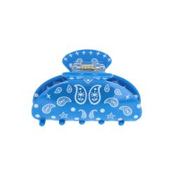 Pince à cheveux crabe motifs bandana bleu - Rodéo Disco