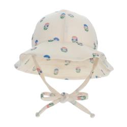 Chapeau de soleil fleurs bleues 6-12 mois - Joli Paon