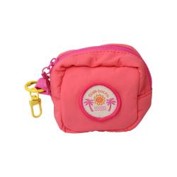Porte-monnaie porte-clés rose et jaune - Club Soleil