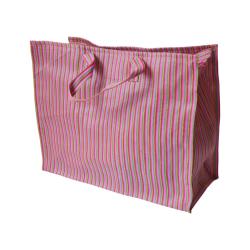 Sac de rangement à rayures roses - Paraty