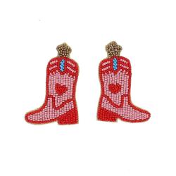 Boucles d'oreilles en perles Bottes Santiags - Rodéo Disco