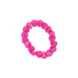 Bracelet cœurs rose fuchsia