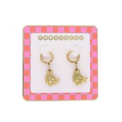 Boucles d'oreilles mini créoles banane - Paraty