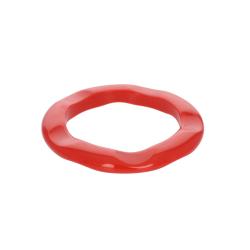 Bracelet jonc en résine rouge orangé - Paraty