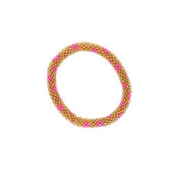 Bracelet népalais élastique doré