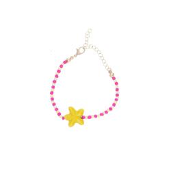 Bracelet en perles bicolore rose étoile de mer - Club Soleil